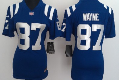 Nike Women's Team Jersey Indianapolis Colts 87 Reggie Wayne Blue Game